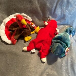 Ty Beanie Babies. Set of 3.